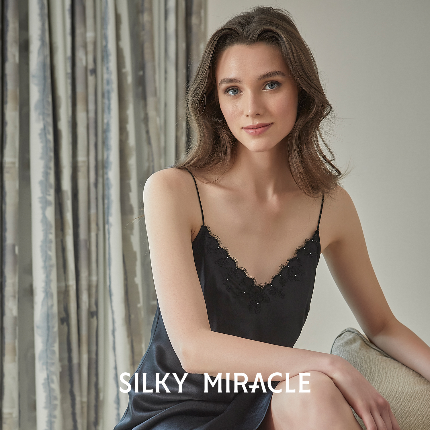 SILKYMIRACLE真丝内衣吊带睡裙