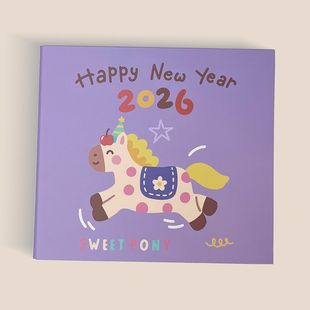 新款twinklekids儿童成长相册2026可爱小马4寸5寸6寸宝宝出生礼物