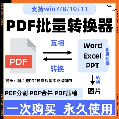 PDF转换jpg图片word软件PDF转换器PDF转ppt表格批量拆分合并工具