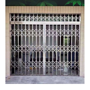手动不锈钢拉闸 202/304不锈钢防盗拉闸门 伸缩闸推拉门 栏栅门