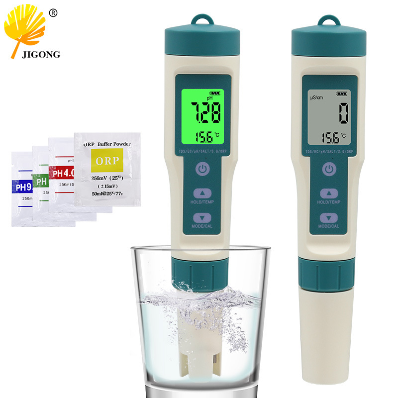 8合一富氢测试笔 PH水质检测笔 TDS海水盐度计饮用水酸碱度