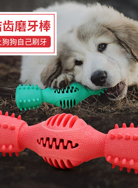 狗狗玩具洁齿耐咬磨牙棒咬胶中大型犬柯基金毛比熊玩具幼小狗用品