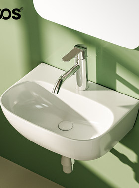 SOOS 小户型挂盆G3078a墙排/地排洗手盆壁挂一体陶瓷盆浴室洗脸盆