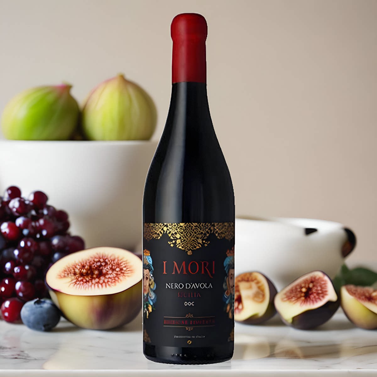 西西里黑莓酱果干话梅汁,i mori伊莫儿意大利黑珍珠半甜红葡萄酒