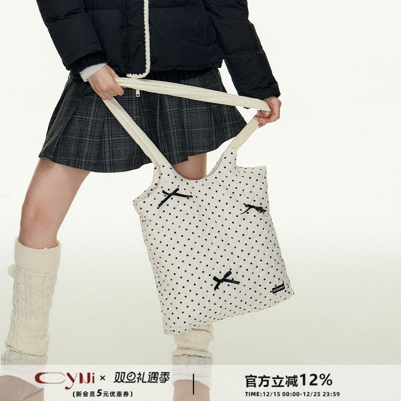 CyNi少女感波点爱心包