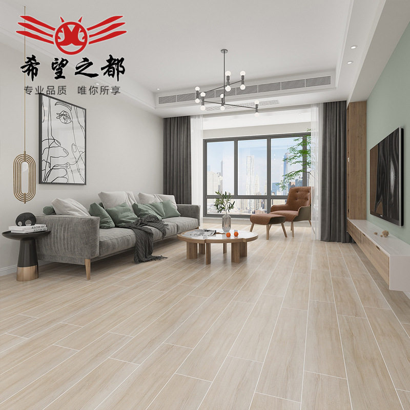 极简原木风格木纹砖仿古砖1000*200仿实木地板砖瓷砖防滑长条地砖