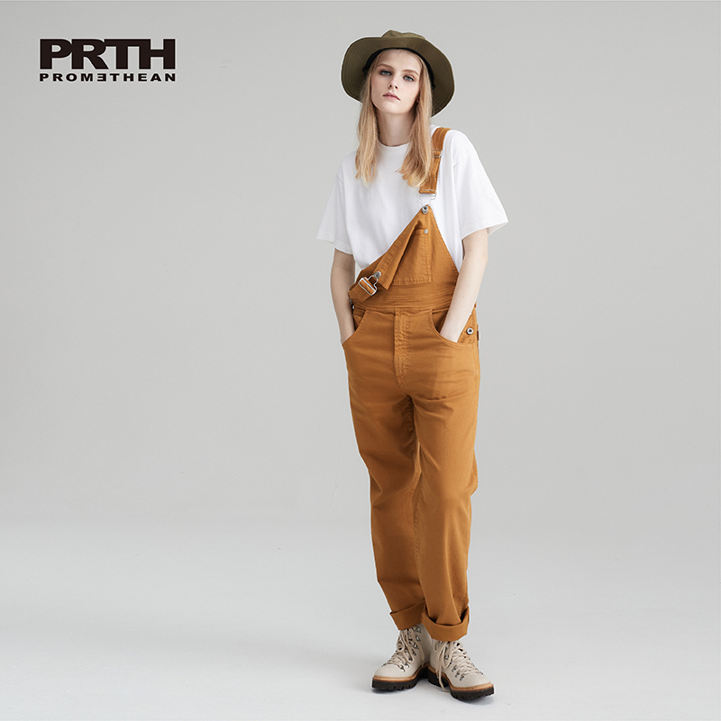 prth牛仔工装背带裤可爱日系