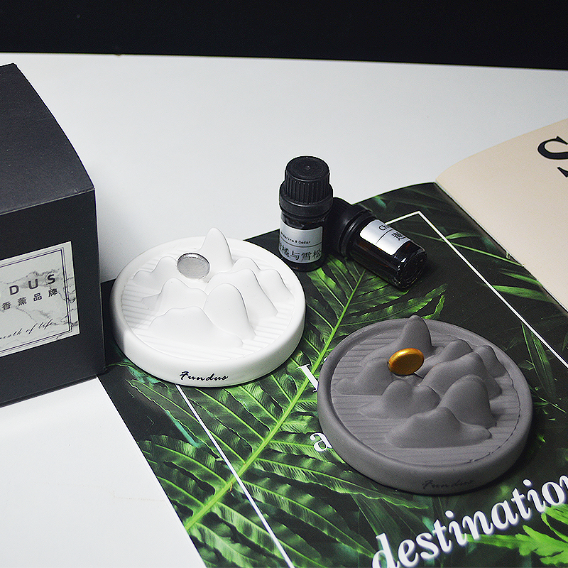 禅意山水摆件无火香薰扩香石