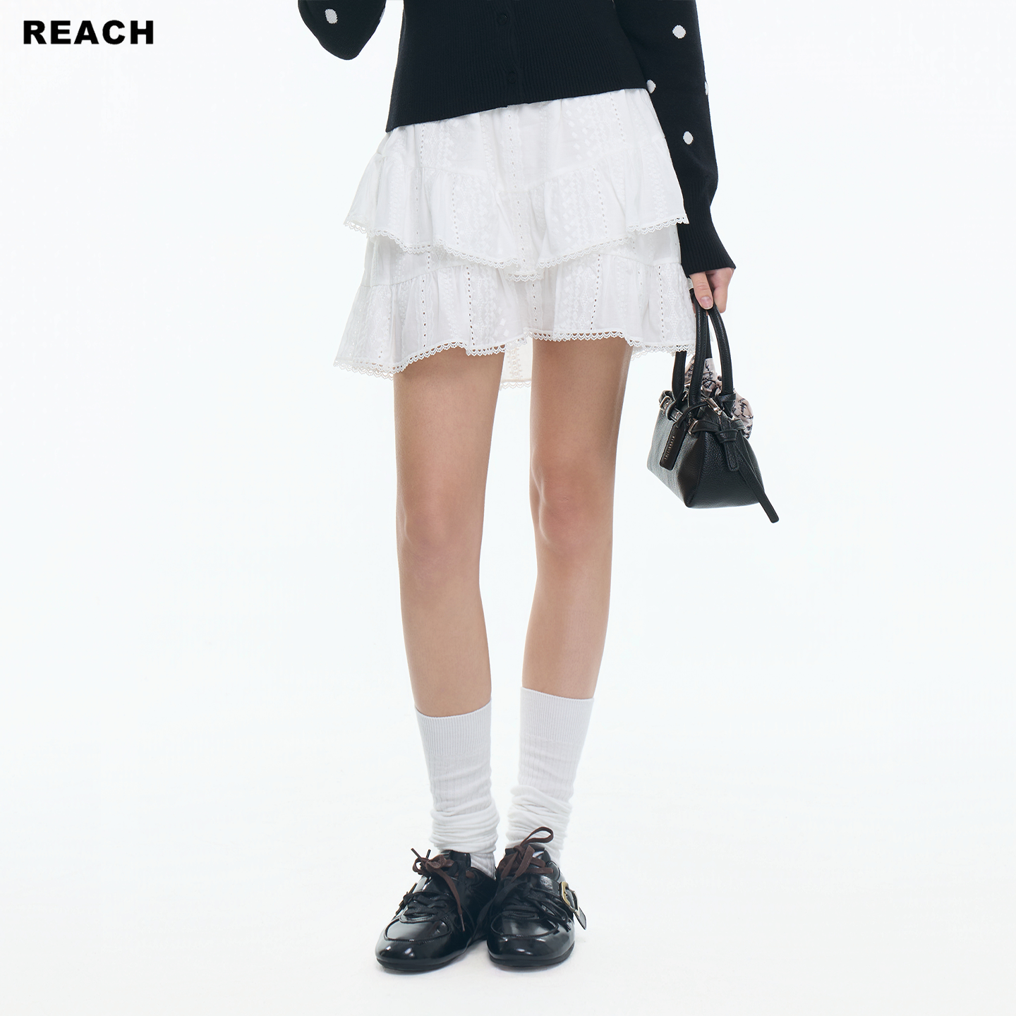 REACH原创简约不规则裙摆交叠篷篷蛋糕裙女春夏显瘦百搭半身短裙,女装/女士精品,半身裙,淘宝优惠券,粉丝福利购,淘宝优惠卷