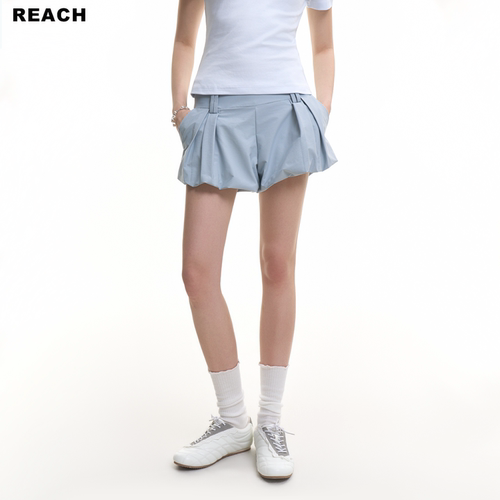 REACH设计感立体花苞蓬蓬短裤女夏季新款显瘦百搭裙裤高级感裤子