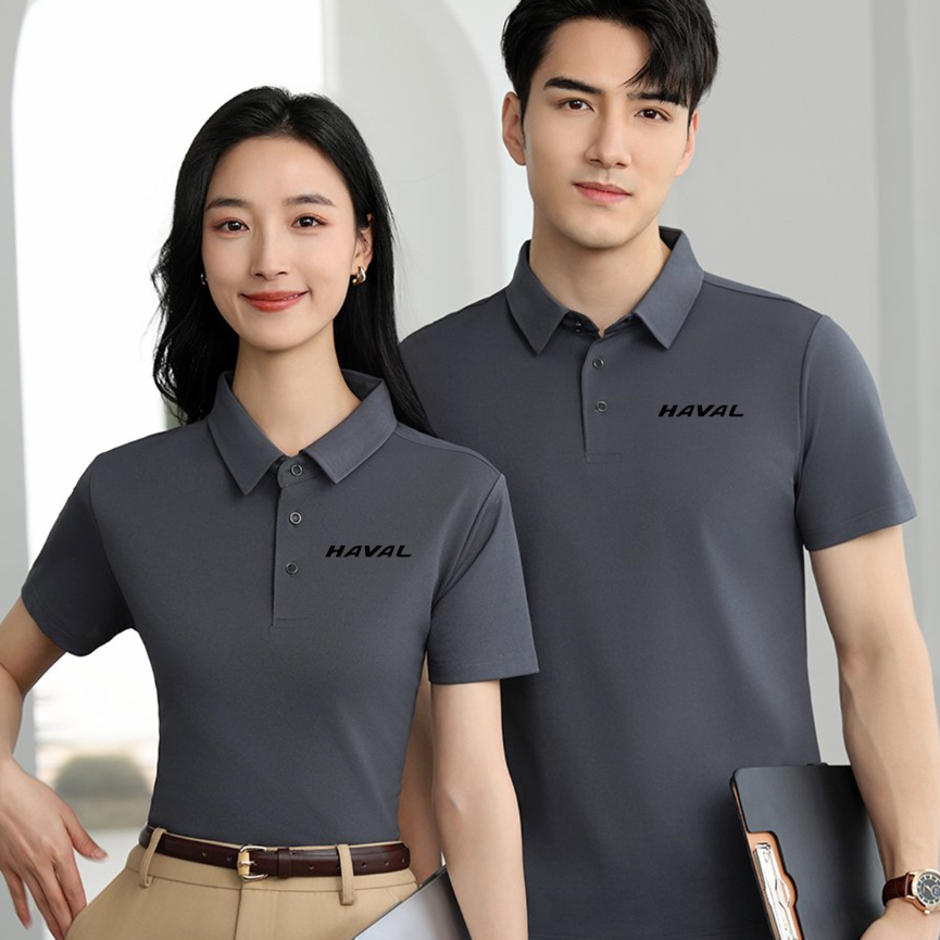 夏季哈佛汽车工作服短袖定制长城4S店售前工衣坦克工装t恤印logo