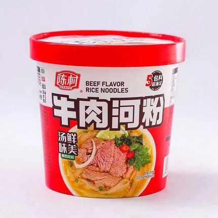 陈村牛肉河粉网红速食广东方便米粉非油炸方便面泡面免煮一整箱