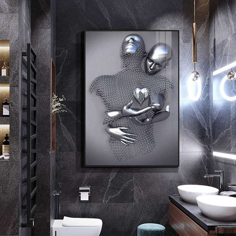 酒吧卫生间装饰画酒店客厅沙发KTV洗手间美女挂画夜店厕所壁画图片