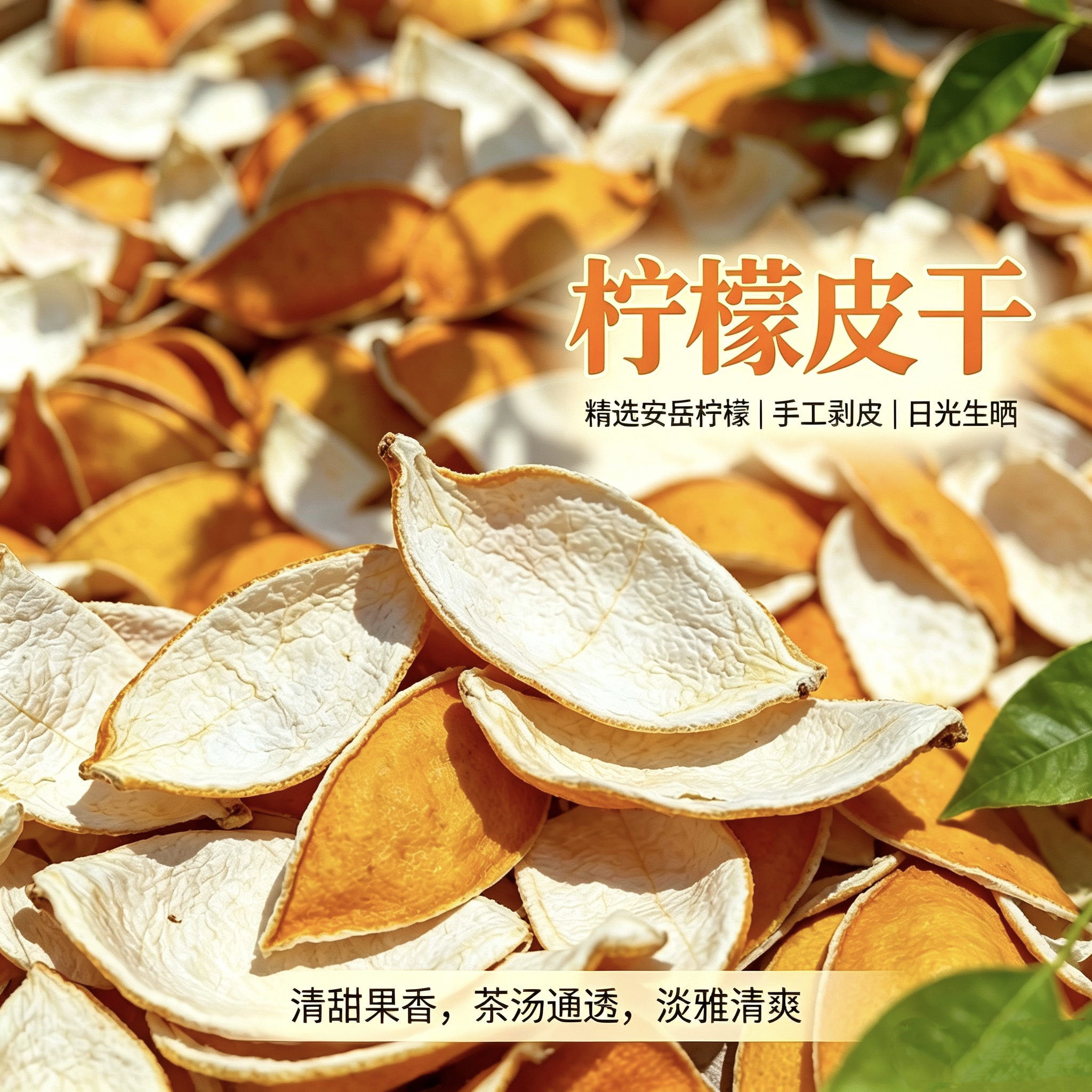 柠檬皮干 安岳柠檬生晒柠檬皮泡水调味陈化柠檬皮无添加