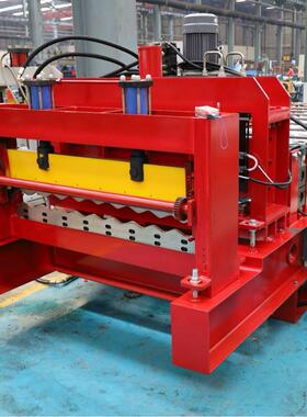 1000型红色琉璃单板压瓦机彩钢琉璃瓦加工机器设备铁皮金属压瓦机