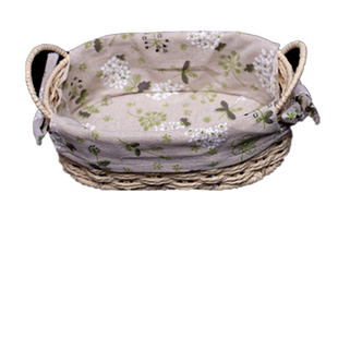 收纳筐草编桌面零食收纳篮藤编收纳箱布艺干果糖盘淳佳钥匙收纳盒