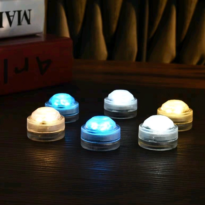 遥控灯发光装饰迷你防水手工DIY三灯纽扣南瓜灯led模型小灯手办小