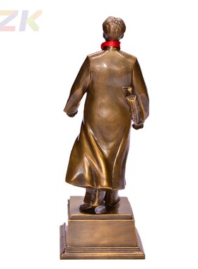 爱韶工艺礼品厂 毛爷爷同志去安源纯铜全身像人物中式摆件.8