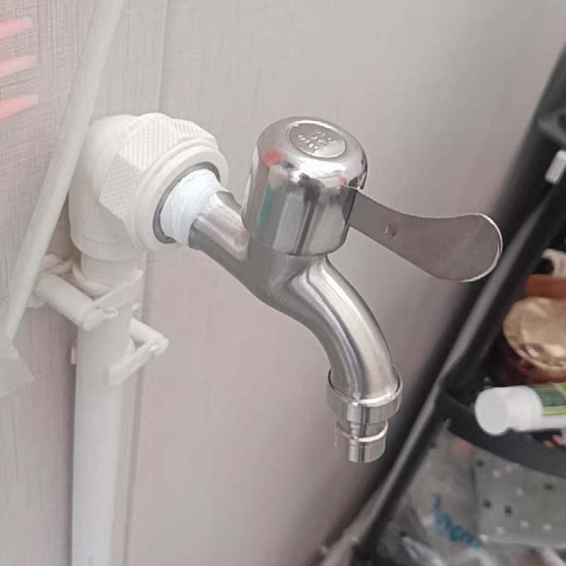 单冷水嘴专用加长家用304不锈钢快开自来水通用拖把池洗衣机4分