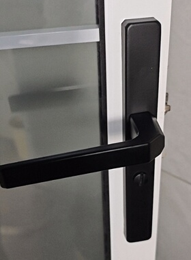 铝合金厕所浴室门锁具通用型家用厨房窄边卫生间黑色室内无钥匙