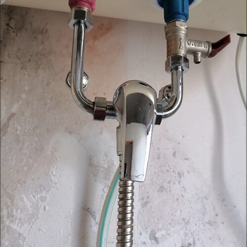 U型阀配大全明装混合花洒冷热开关分合三通全铜电热水器混水阀U型