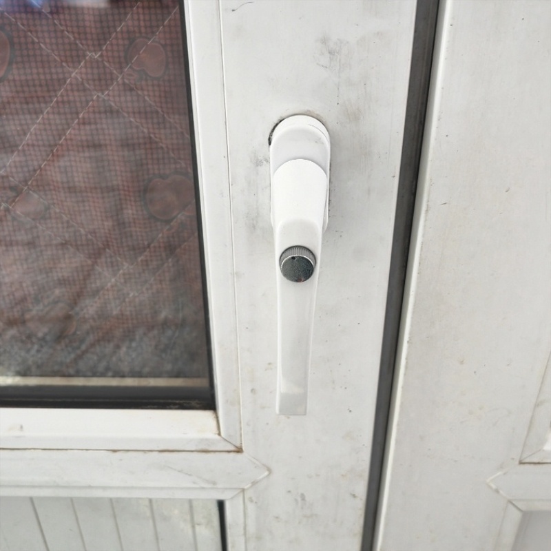 拉手锁扣窗户带锁老式门锁把手带保险手柄铝合金平开对穿五金