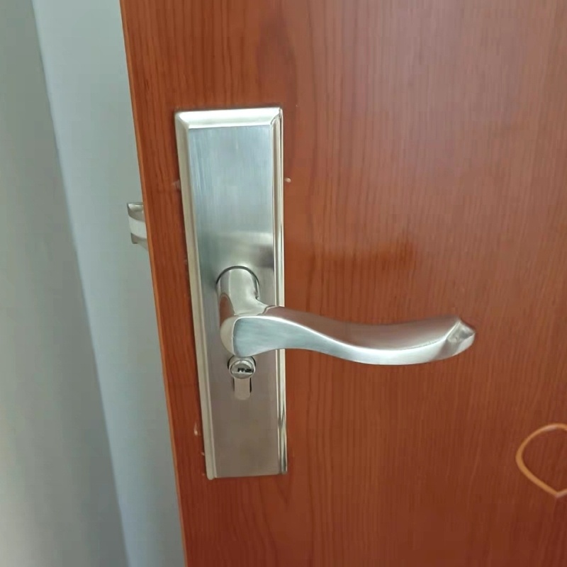 不锈钢木门锁锁具静音执手室内房间手柄老式免改孔通用型卧室把手