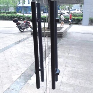 对装KTV木门配件不锈钢修复拐脚加厚大门圆管把手斜角有框玻璃门