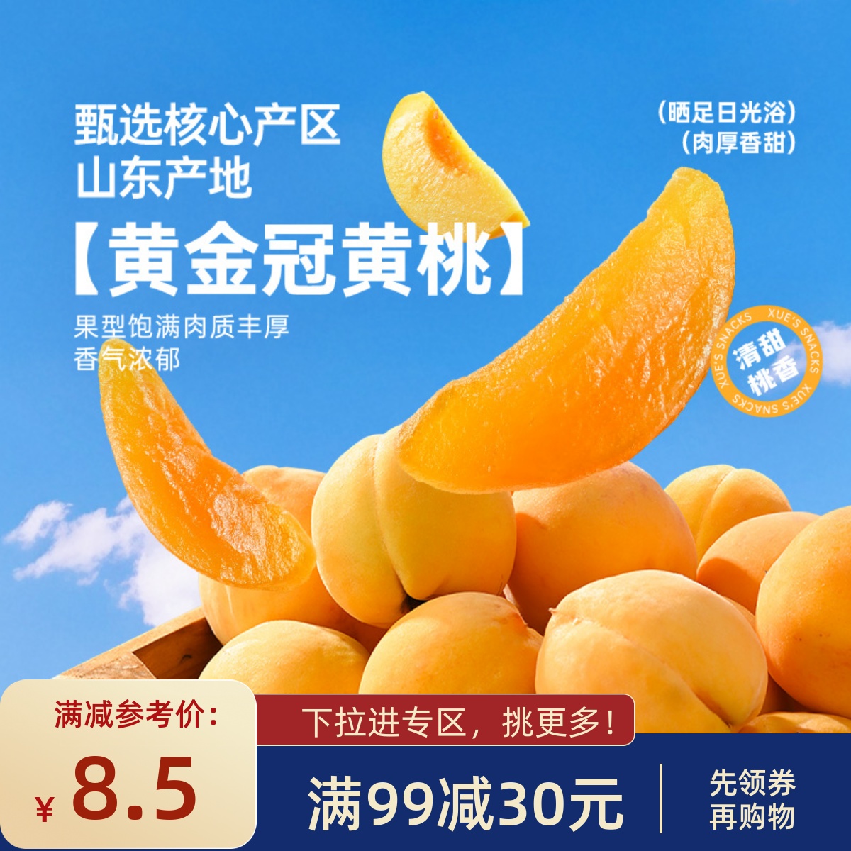 满减薛记炒货黄桃干88g