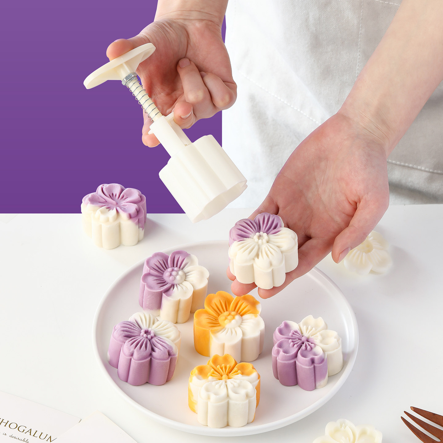 月饼模具糕点2026新款手压式山药宝宝辅食压花做绿豆糕家用磨具