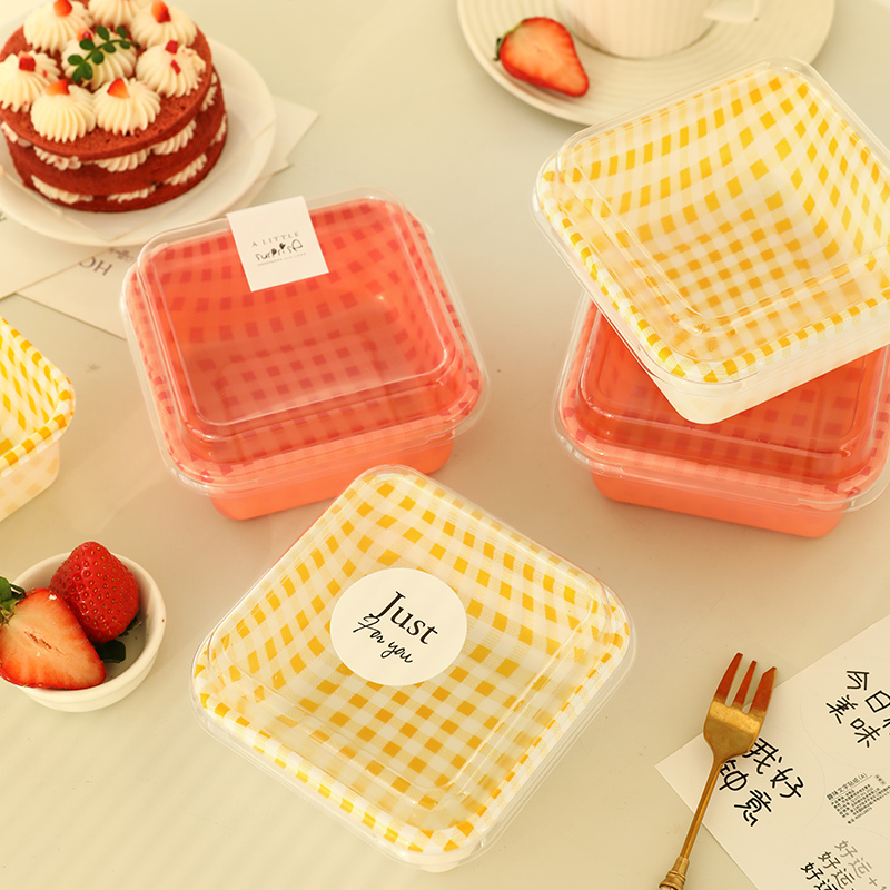 提拉米苏盒子蛋糕慕斯包装盒便当三明治甜品小蛋糕打包盒烘焙家用 厨房/烹饪用具 点心包装盒/包装袋 原图主图