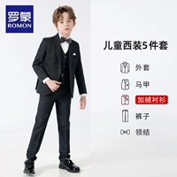 Комплект для мальчиков, куртка, штаны, жилет, рубашка, галстук-бабочка