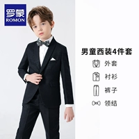 Комплект для мальчиков, куртка, штаны, рубашка, галстук-бабочка, 4 предмета