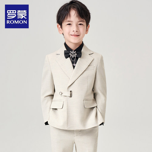 罗蒙儿童西装男童钢琴演出服
