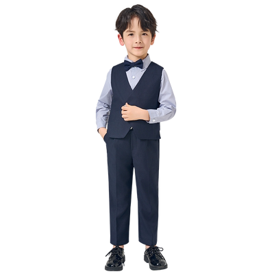 罗蒙儿童西装套装小花童男孩钢琴演出主持人礼服帅气外套男童西服