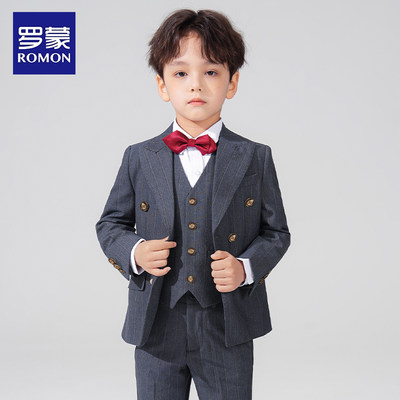 罗蒙儿童西装套装男童西服