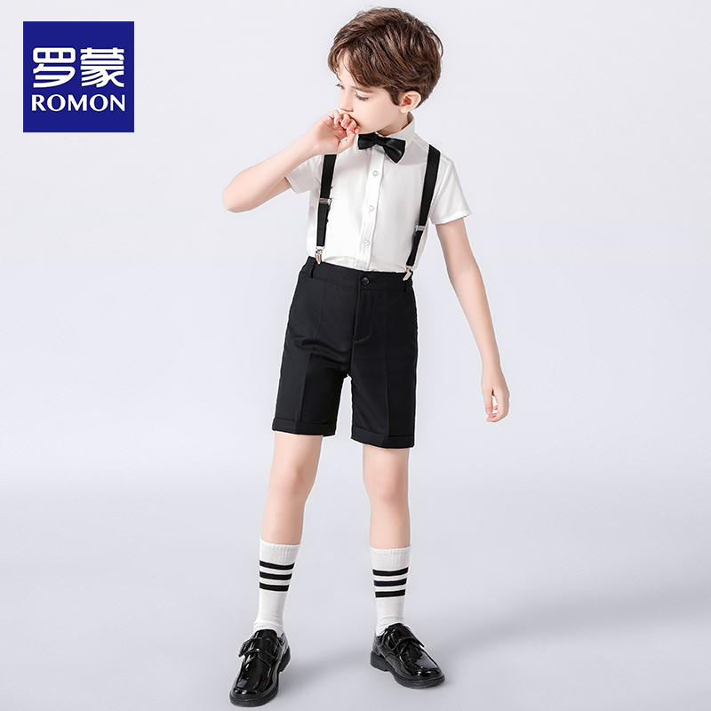 罗蒙男童演出服英伦儿童礼服