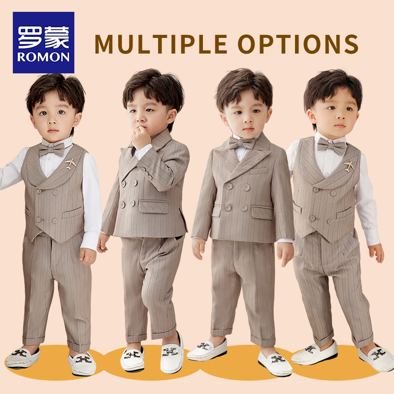 罗蒙儿童西装婚礼周岁生日演出服