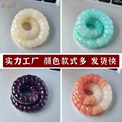 栗子茶渐变大肠菩提手串学生解压丝滑绕指柔盘玩文玩手串佛珠高c1