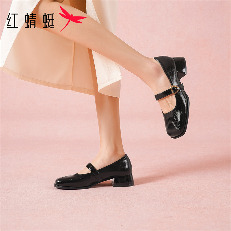 红蜻蜓小皮鞋新款春季单鞋通勤风