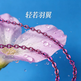 3mm 纯钛阳极化紫粉锁骨项链 费加罗项链轻奢小众不会撞款