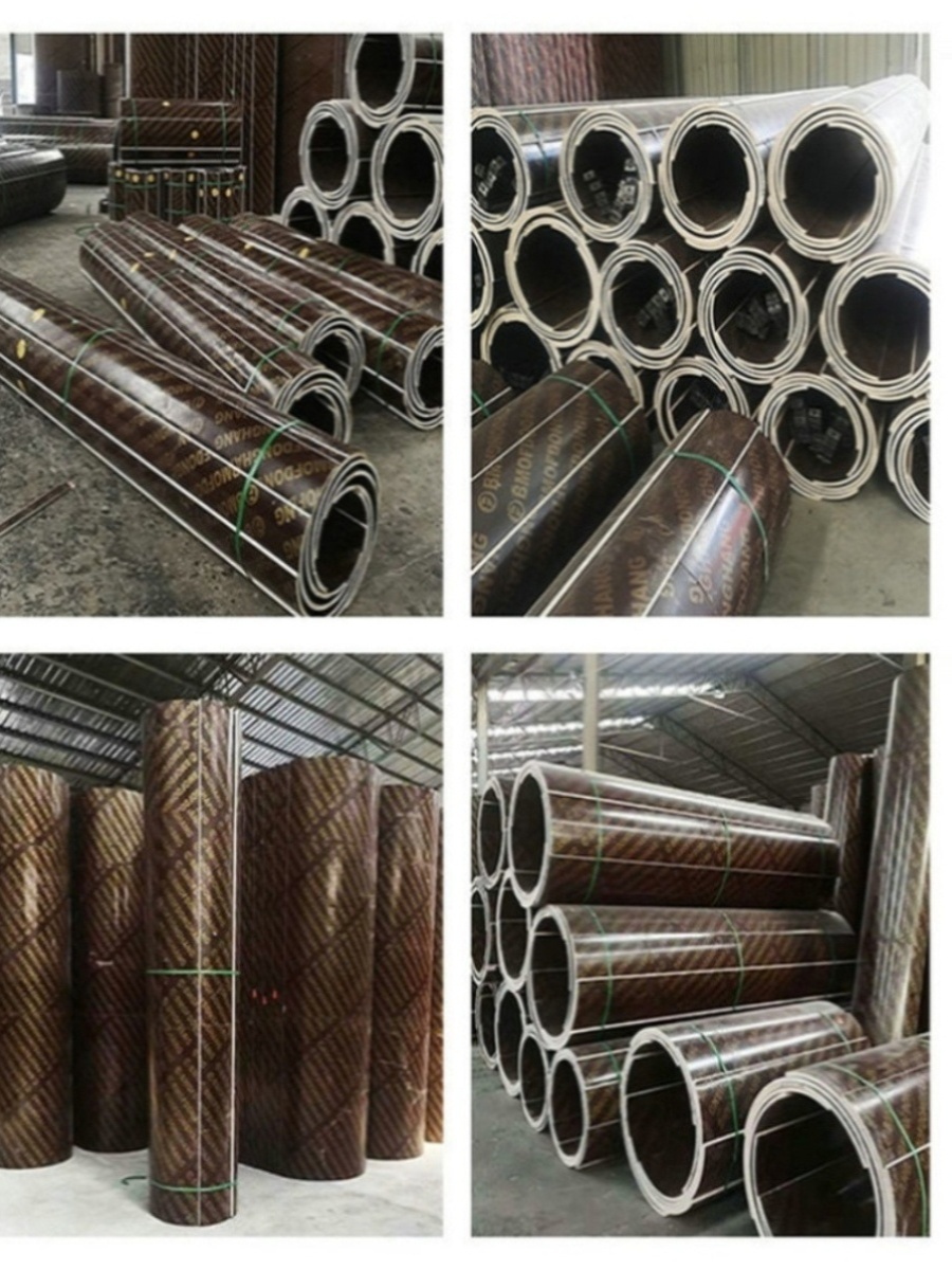 宁夏建筑圆柱木模板检查井木质圆模板圆形模具圆井模板弧形模定做