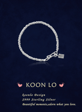 「锦鲤小鱼牌」S999纯银手链手作