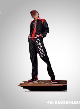 【MON私人订制】 灌篮高手 黑色 1:1 樱木花道雕像手办