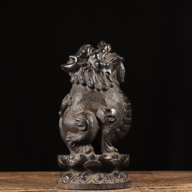 仿古石雕山西青石旧石器民俗怀旧莲花座朝天吼复古雕刻收藏品包邮