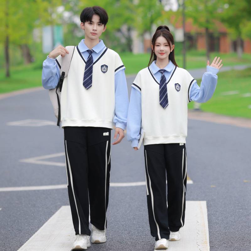 新款秋季班服套装学院风假两件卫衣初中高中学生运动会开幕式服装