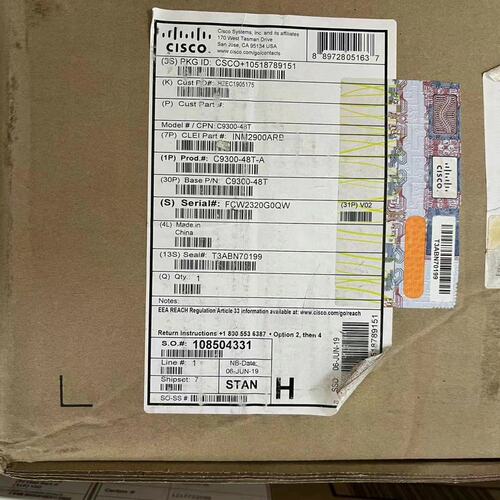 议价思科C9300-48T-A未拆封正品行货，自带C93可维修