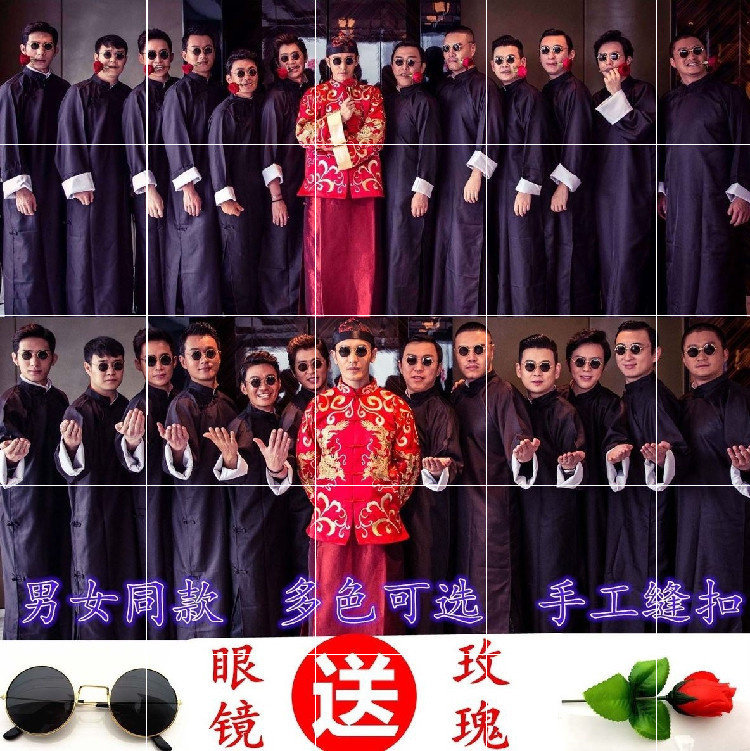 Mandarin jacket Robe student Drama perform marry full dress Couples dress bride tradition On the beach Annual meeting School uniformsin the Men's clothing, National costume  category - from Buy2taobao.com to provide professional Taobao agent buy service