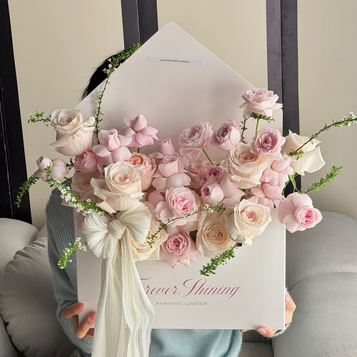 plusdiy大号情书信封花盒鲜花芯