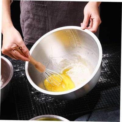 304 Stainless Steel Bowls Mixing Bowl with Scale Deep Mixing